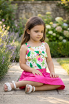 Pomegranate, lime fold over top & skirt. OFG25114031 SOL
