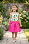 Pomegranate, lime fold over top & skirt. OFG25114031 SOL