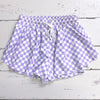 Purple Checker Hi-performance shorts. SS020401-AMY