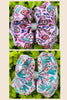 Character printed double layer hair bows. 4pcs/$10.00
