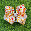Emoji back to school printed double layer hair bows. 4pcs/$10.00 BW-DSG-5138
