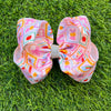 Abc, bow, light bulb back to school printed hair bows. BW-DSG-5147