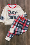 KIDS/ UNISEX" CRAZY COUSIN CREW" GRAPHIC PRINTED PAJAMA SET. PJG501422009-WEN