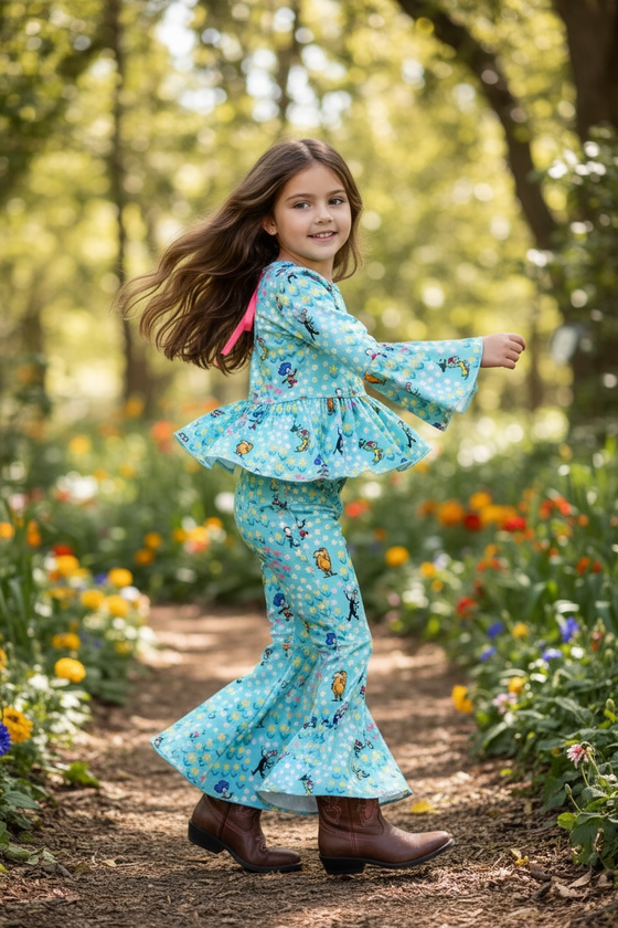 Dr.S character printed girls  2 piece set. OFG53498 SOL