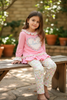 Love pink ruffle top & floral leggings. OFG60028 JEAN