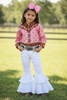 Deep white distressed double layer denim pants. PNG65153032-AMY
