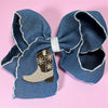 5.5" western -Embroidered hair bow. 4pcs/$12.00 BW-DSG-B293