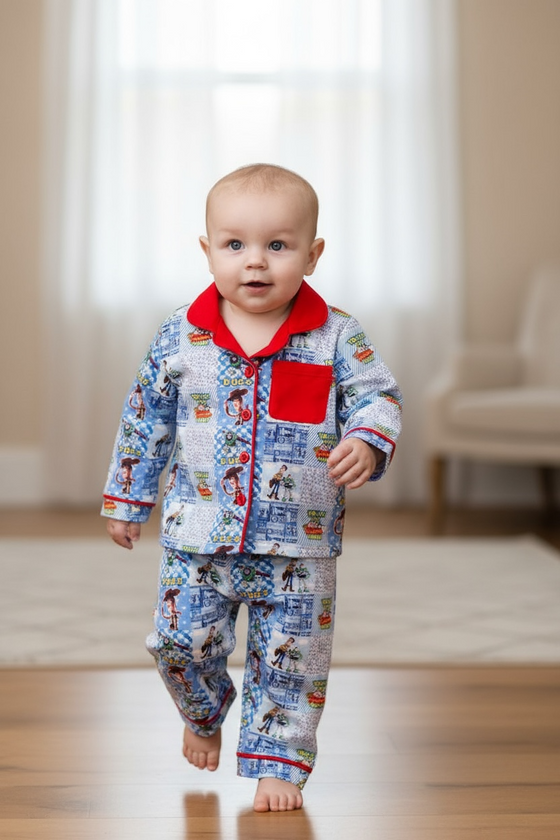 Character printed boys pajamas.  PJG60023 JEAN
