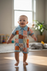 Lt. Blue western printed romper. RPB60015 AMY