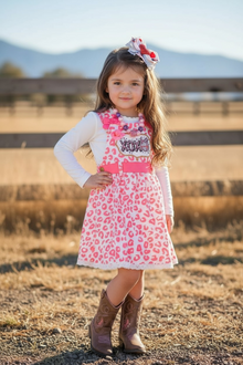  Cheetah printed dress with lace hem. (Shirt not included) DRG60142 SOL