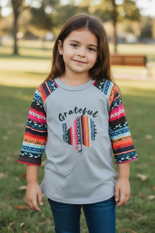  Grateful turkey printed 3/4 sleeve. SY-DLH4054K