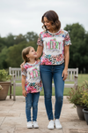Merry Christmas" girls multi-printed tee shirt. TPG501522021-Girls