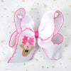 5" embroidered reindeer moon stitch hair bows. 3pcs/$12.00 BW-DSG-B301