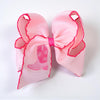 5" Pink western boot embroidered hair bow with fuchsia moon stitch. 3pcs/$12.00 BW-DSG-B303