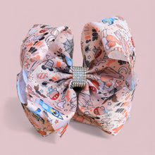  6.5" Halloween printed double layer hair bows. 4pcs/$10.00 BW-DSG-B257