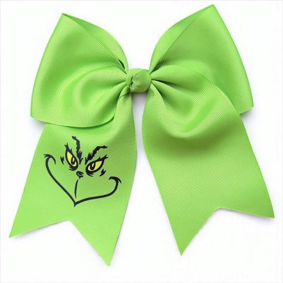 7" X 7" Grinc* hair bows. 4pcs/$10.00 BW-DSG-B258