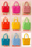 (Girls Beach bag) Cute rubber made tote/beach bags! Available in 8 colors.