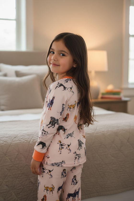 Multi-printed dog pajamas. GLP080705-jean
