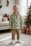 Boys multi printed long sleeve pullover top. TPG60753 MON