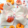 5" x 4" coquette pumpkin embroidered & moon stitch. 4pcs/$12.00 BW-DSG-B263
