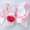 5" x 4" Embroidered pumpkin and moon stitch. 4pcs/$12.00 BW-DSG-B263