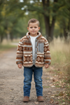 Aztec brown & tan sherpa jacket. TPG50529 SOL