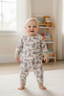  Cute wilderness printed pajama set. BLP080709-JEA
