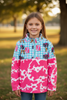 Cozy fleece pullover sweater with gingham & cow print. TPG50765 JEAN