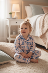 Western coquette on blue tone pajamas set. PJG60011 SOL