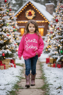  Fuchsia " Santa Baby" knitted sweater. TPG51683 JEAN