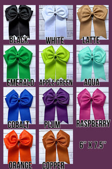  Cute tale bows available in 11 colors! 6"WIDE X 7.5"HEIGHT- 6PCS/$10.50 #B