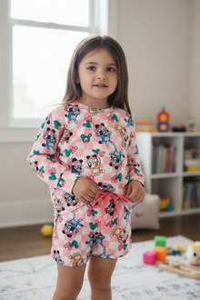  Dog Christmas character printed girls 2 piece set. OFG53157 AMY