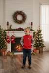Boys red Christmas character printed pullover. TPG51621 SOL