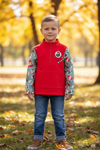 Boys red Christmas character printed pullover. TPG51621 SOL