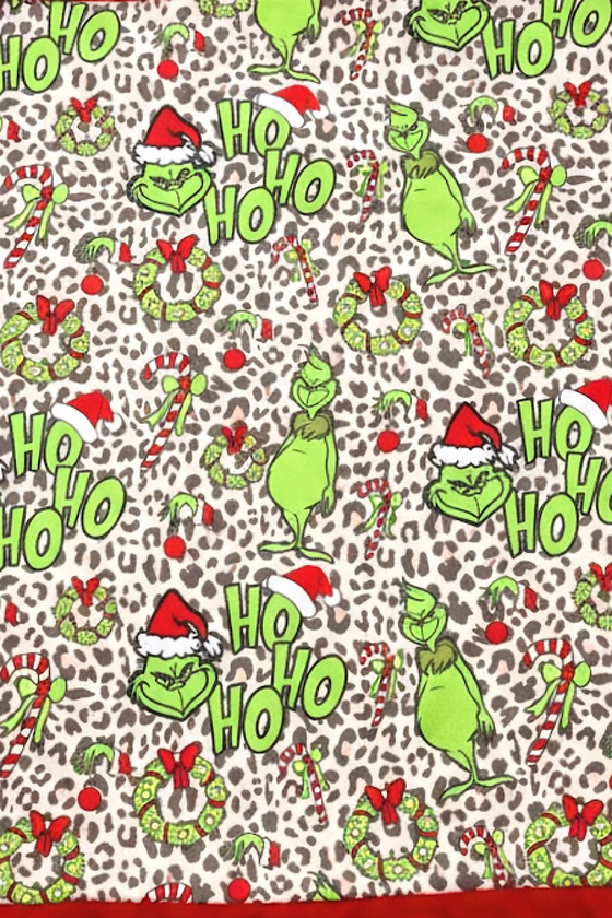 32" x 32" animal printed w/Christmas character baby blanket. BL072302-32*32inches
