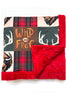32" x 32" Wild & Free boys baby blanket. BL073003-32*32inches
