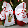 5" x 4" Embroidered red nose reindeer and moon stitch trim. 4pcs/$12.00 BW-DSG-B266