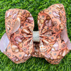 6.5 inch Pumpkin printed double layer  bows. 4pcs/$10.00 BW-DSG-C12