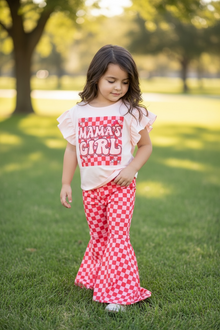  Mama's Girls angel sleeve and checkered bell bottoms. OFG60083 JEAN