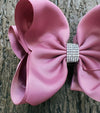 ROSY MAUVE 6.5" WIDE HAIR BOWS. 5PCS/$10.00 DOUBLE LAYER. BW-165-S