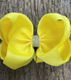 LEMON RHINESTONE BOW 6.5 " WIDE 5PCS/$10.00 BW-640-S