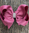VICTORIAN ROSE 6.5" WIDE HAIR BOWS. 5PCS/$10.00 DOUBLE LAYER. BW-174-S