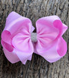 TULIP 6.5" WIDE DOUBLE LAYER HAIR BOW. 5PCS/$10.00  BW-148-S
