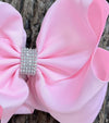 Pearl Pink 6.5" wide double layer hair bows. 5PCS/$10.00 BW-123-S