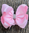 Pearl Pink 6.5" wide double layer hair bows. 5PCS/$10.00 BW-123-S