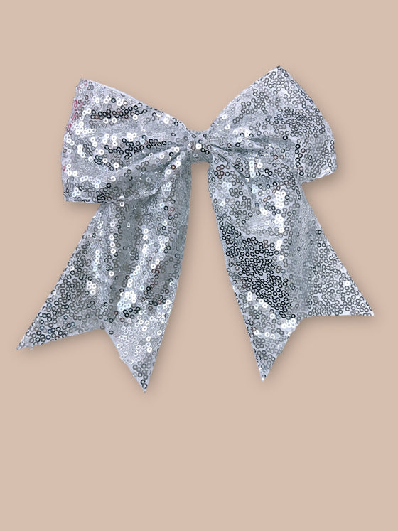 Sequins cheer hair bows w/alligator clip. (6pcs/$10.50) CHEERBOW-2023-B