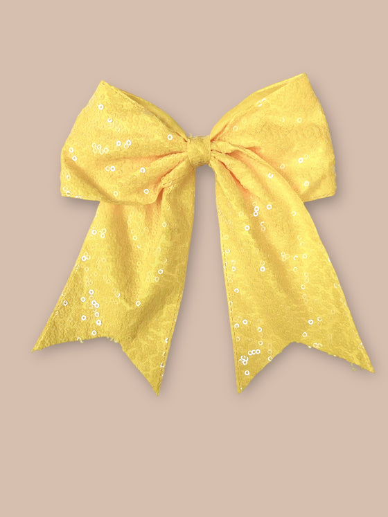 Sequins cheer hair bows w/alligator clip. (6pcs/$10.50) CHEERBOW-2023-B