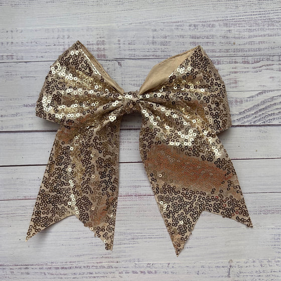 Sequins cheer hair bows w/alligator clip. (6pcs/$10.50) CHEERBOW-2023-B