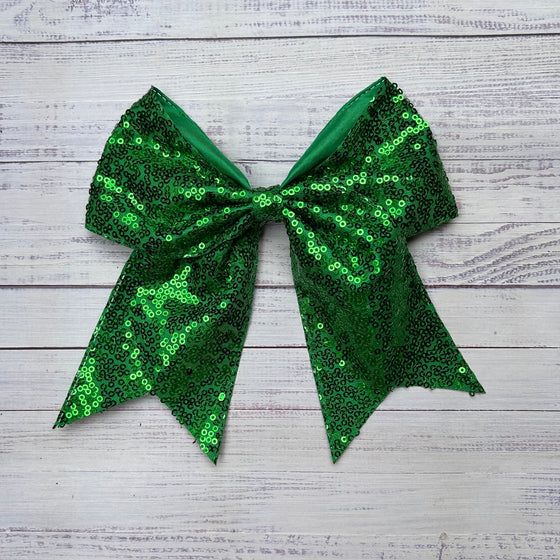 Sequins cheer hair bows w/alligator clip. (6pcs/$10.50) CHEERBOW-2023-B
