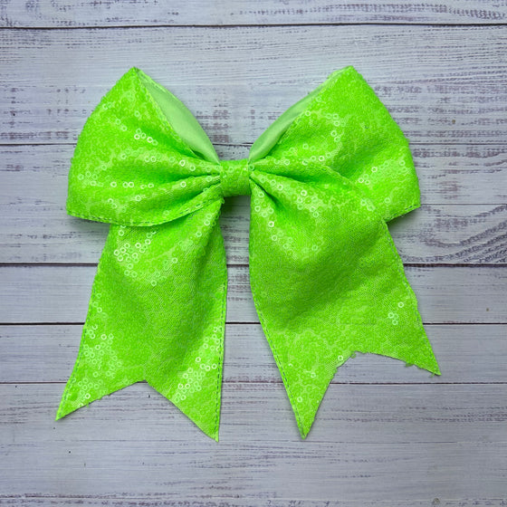 Sequins cheer hair bows w/alligator clip. (6pcs/$10.50) CHEERBOW-2023-B